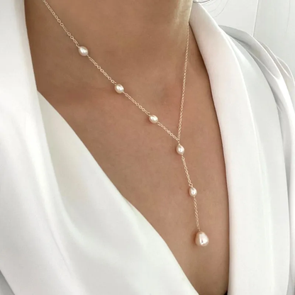 Cascading Perla Lariat Collar