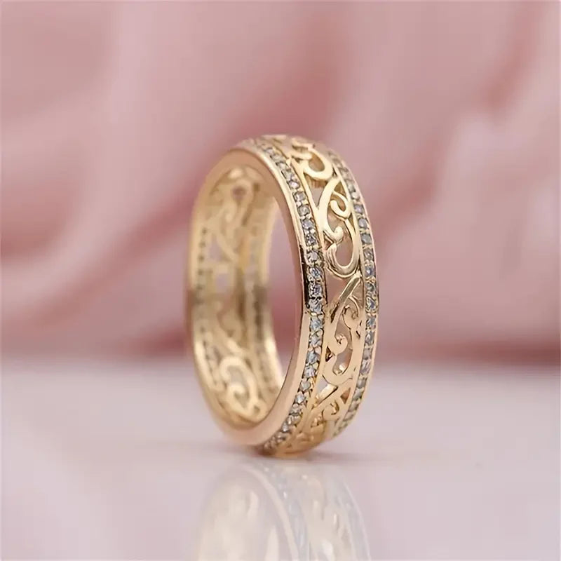Shiny Hollow Oro Anillo | Oro