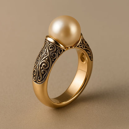 Timeless Vintage Perla Oro Anillo