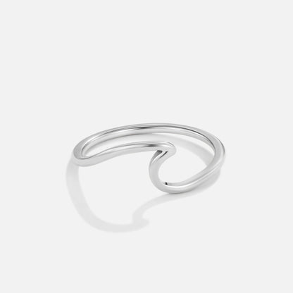 Plata Minimalist Open Anillo