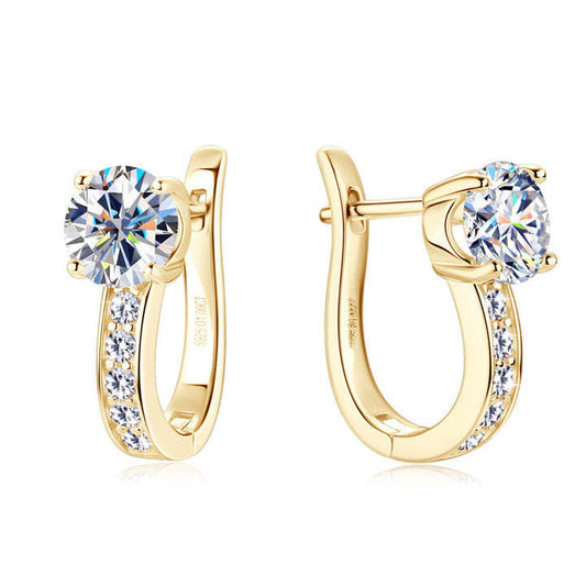 Channel Huggie Aretes | Oro