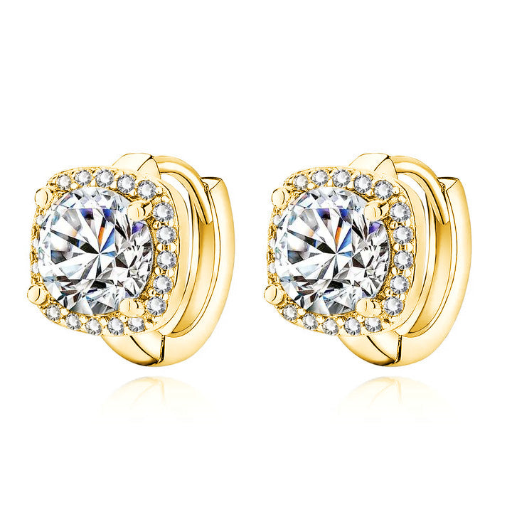 Nadine square aretes | Oro