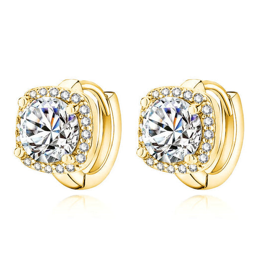 Nadine square aretes | Oro