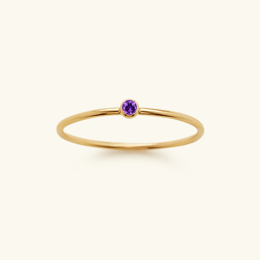 Amelia Birthstone Stacker Anillo