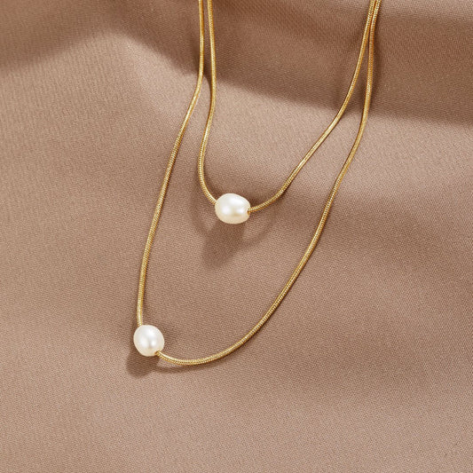 Sophisticated Layered Collar de Perlas