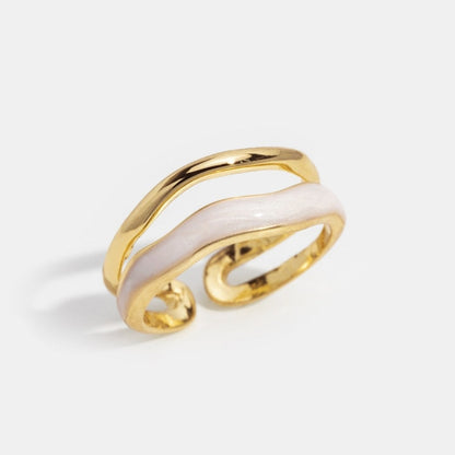 Oro Sculptural Wrap Anillo
