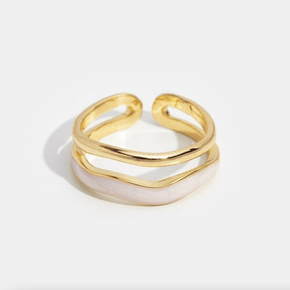 Oro Sculptural Wrap Anillo