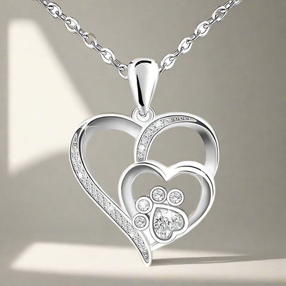 Inolt™ | Paw & Corazón Collar in Plata