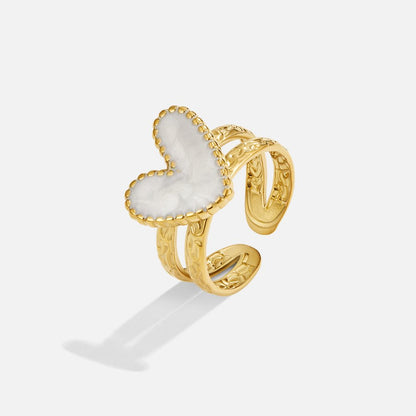 Oro Corazón Motif Anillo