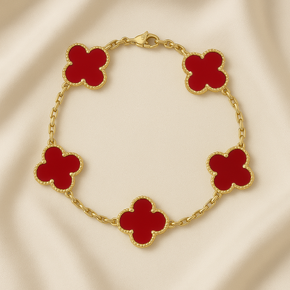 Clover Pulsera Red