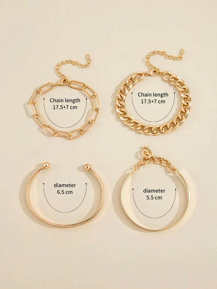 Elan Mercer Set de Pulseras | Oro