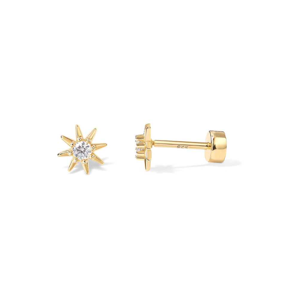 Sunburst Aretes | Oro