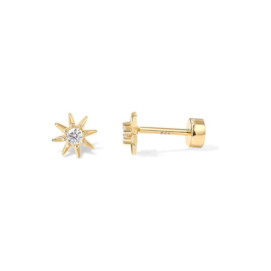 Sunburst Aretes | Oro