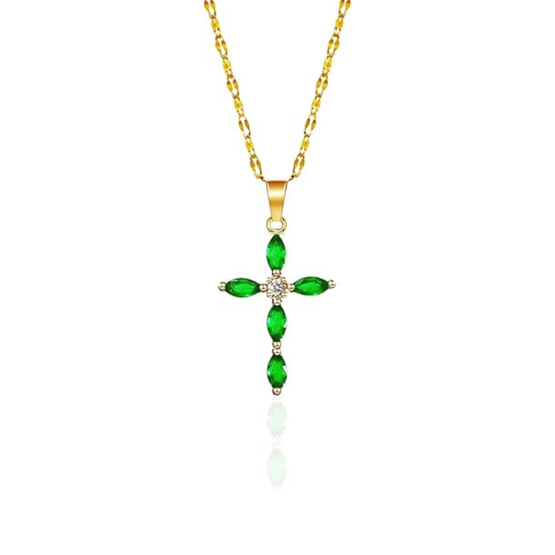 Esmeralda Cross Collar | Oro