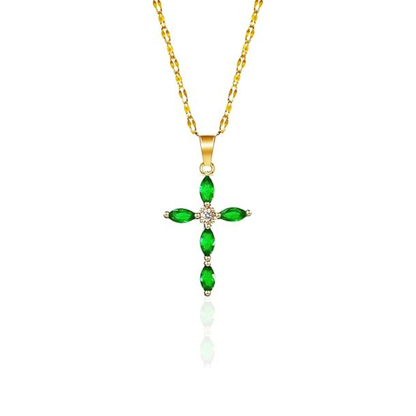 Esmeralda Cross Collar | Oro