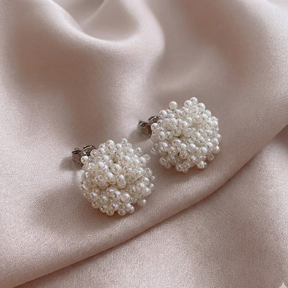 Elegant Inlaid Perla aretes