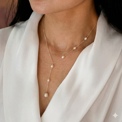 Cascading Perla Lariat Collar