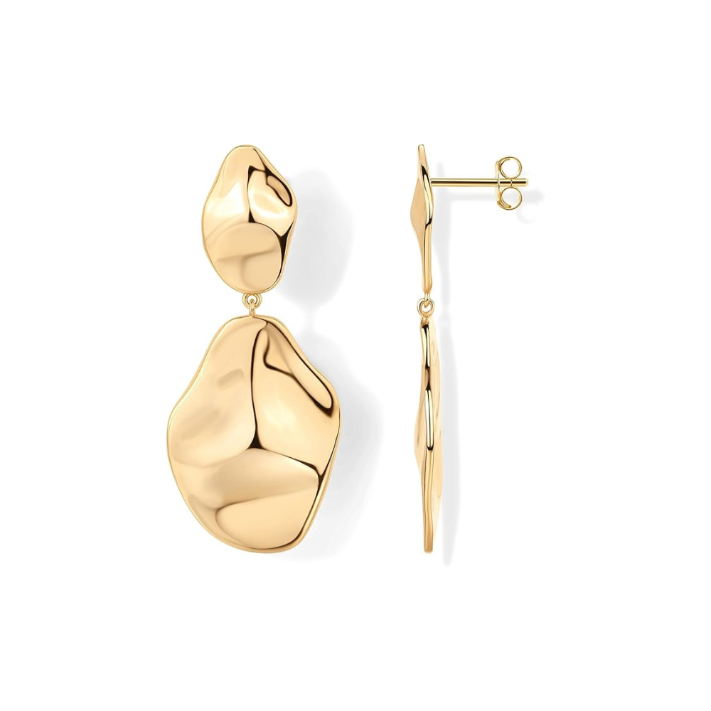 Ripple Wave Aretes | Oro