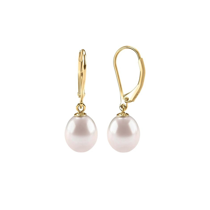 Perla Dangle Aretes | Oro